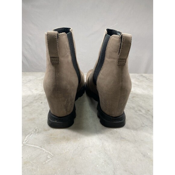 Sorel Joan Of Arctic Boots Women’s  8.5 Wedge Chelsea Slip-On Brown Suede - Picture 7 of 12